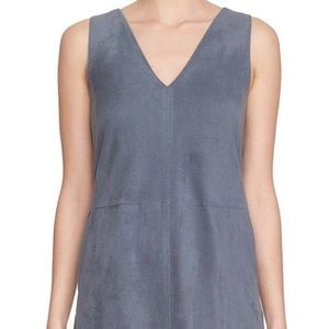 NWT 1. State| Faux Suede Blue Shift Dress (M)